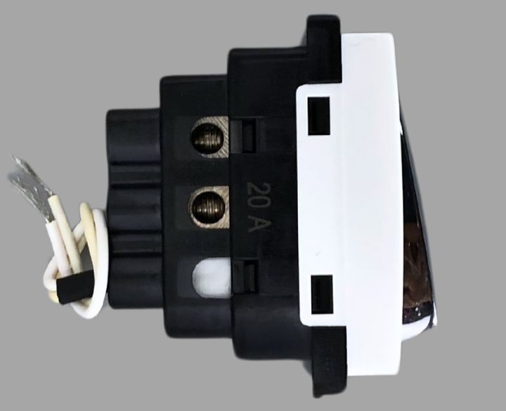 E square 20A 1 Way Switch with Indicator Leef 904108  Neo White-1